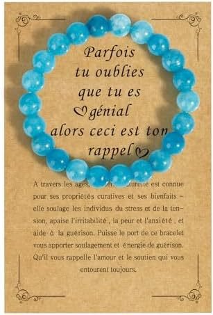 Natural Stone Bracelet Elastic Cord Beaded Purple Jade Stone Strawberry Crystal Agate Handmade Beaded Bracelet - CN Heal Vibe
