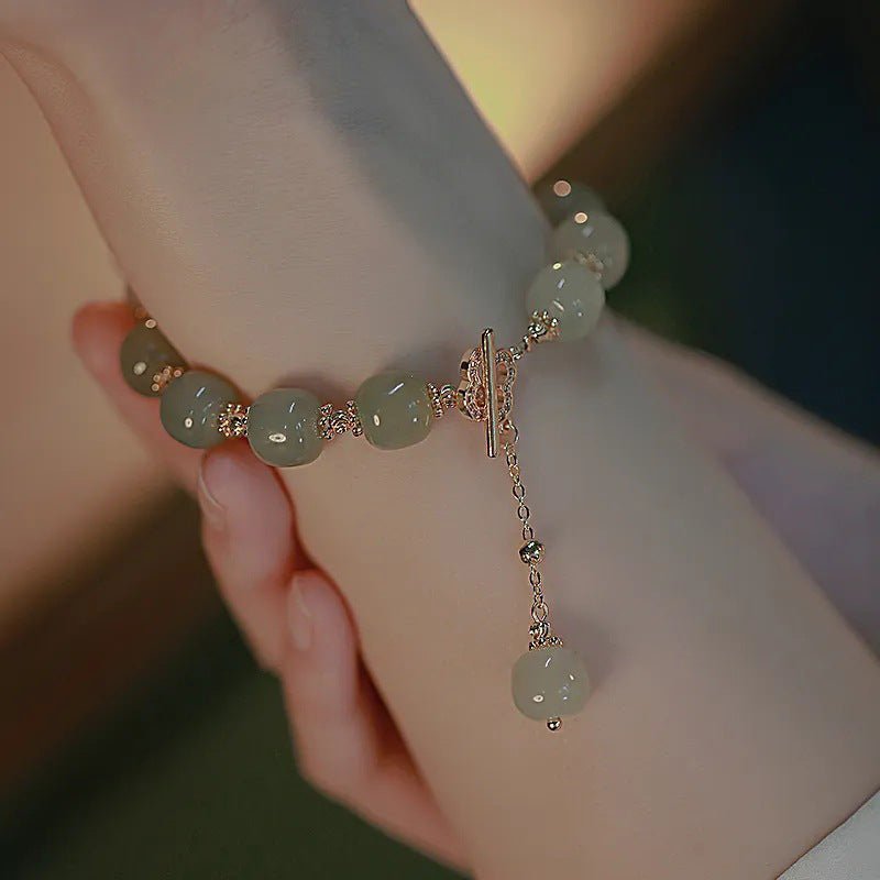 Natural Strawberry Crystal Four - leaf Clover Crystal Bracelet - CN Heal Vibe