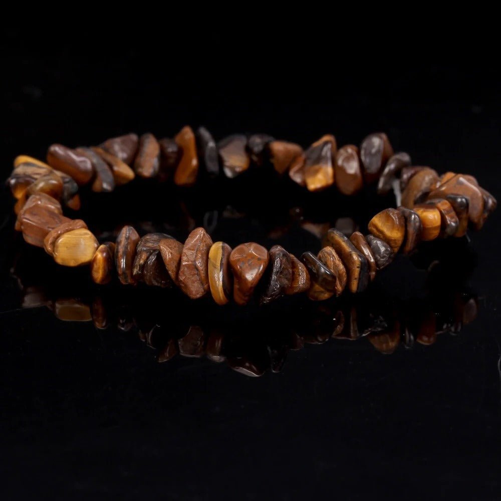 Natural Tiger Eye Stone & Amethyst Bracelet for Women Men Adjustable Beaded Jewelry Gift for Her Him, Trendy Boho Energy Stone Bracelets, Yoga Meditation Accessories, Unique Handmade Beaded Bracelet, - CN Heal Vibe