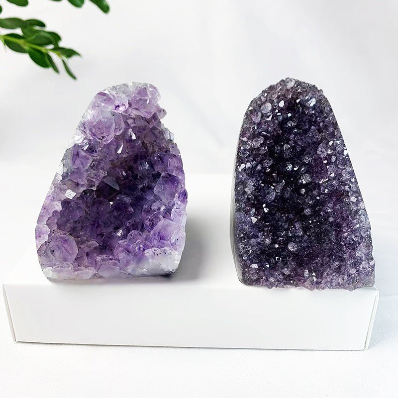 Natural Uruguay Amethyst Geode Cluster Crystal Ornament Home Office Decoration Reiki Healing Stone Feng Shui Amethyst Cluster Decor - CN Heal Vibe