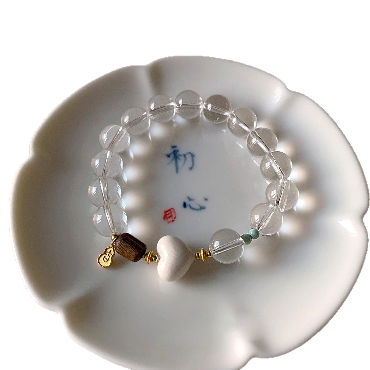 Natural White Crystal Bracelet for Women Agarwood Wealth - Attracting Multi - Treasure Bracelet - CN Heal Vibe