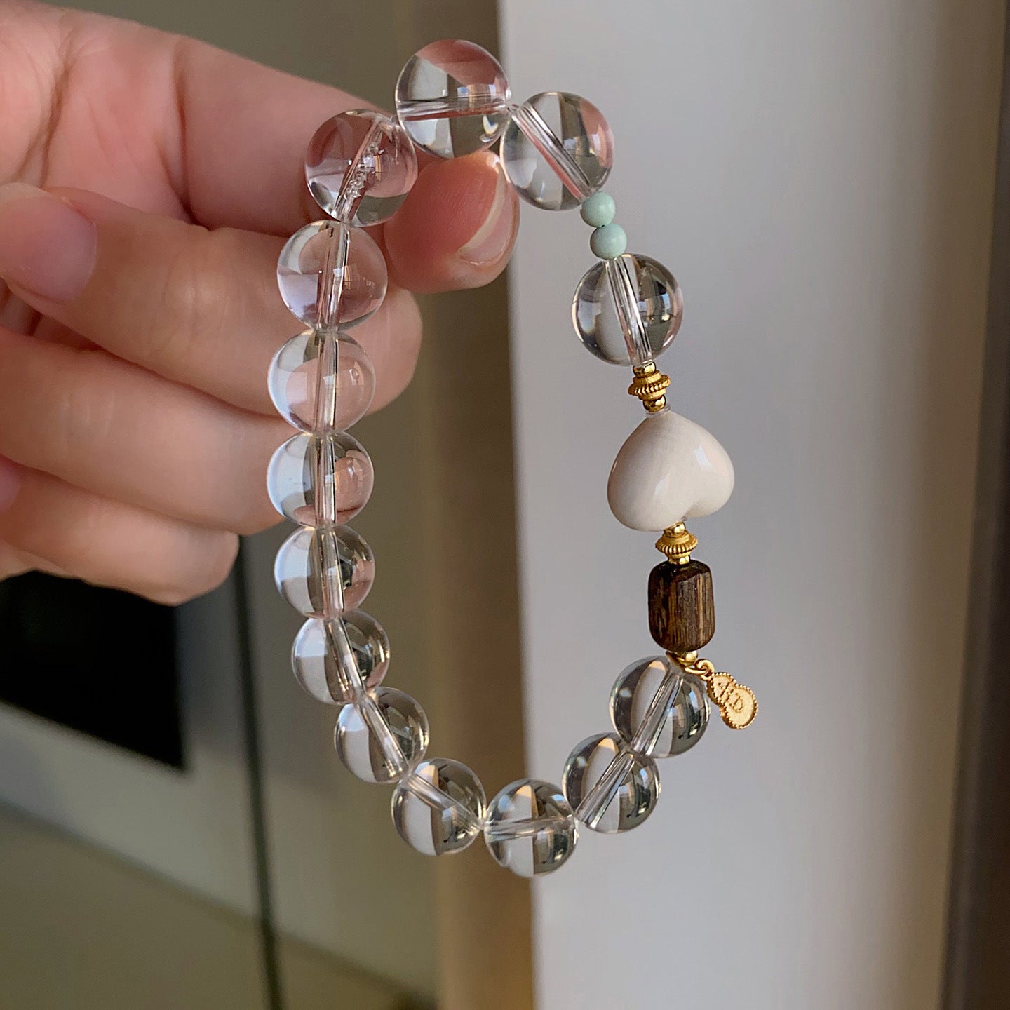 Natural White Crystal Bracelet for Women Agarwood Wealth - Attracting Multi - Treasure Bracelet - CN Heal Vibe