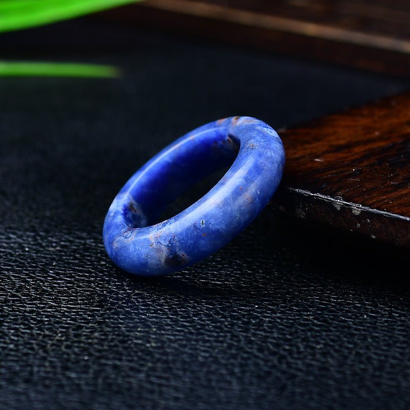 Natural White Pink Amethyst Raw Stone Ring with Agate Jade for Men Women Jewelry Accessories Gift for Her Him - CN Heal Vibe