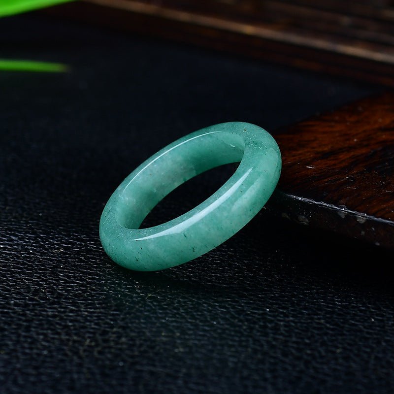 Natural White Pink Amethyst Raw Stone Ring with Agate Jade for Men Women Jewelry Accessories Gift for Her Him - CN Heal Vibe