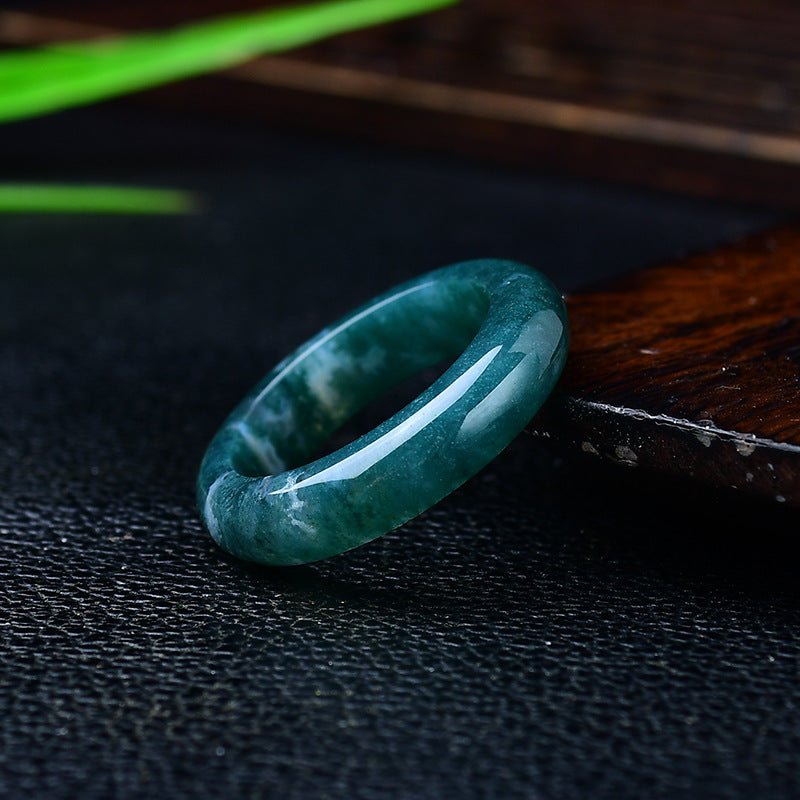 Natural White Pink Amethyst Raw Stone Ring with Agate Jade for Men Women Jewelry Accessories Gift for Her Him - CN Heal Vibe