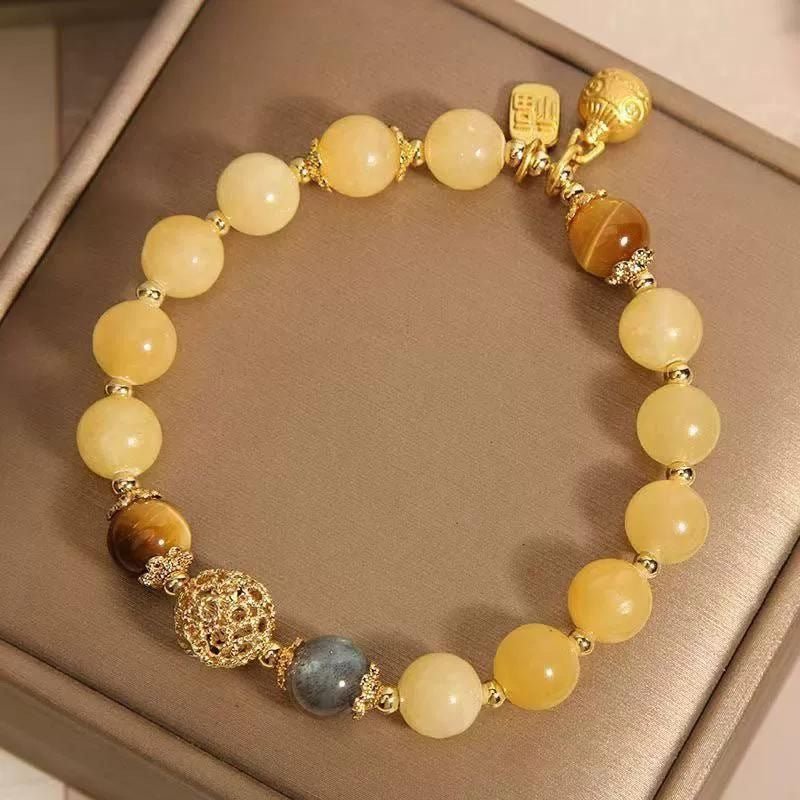 New Style Yellow Crystal Bracelet for Women, High - End Yellow Crystal Pixiu Bracelet for Women, Only Inward Flow, Wealth - Attracting Bracelet for Women - CN Heal Vibe