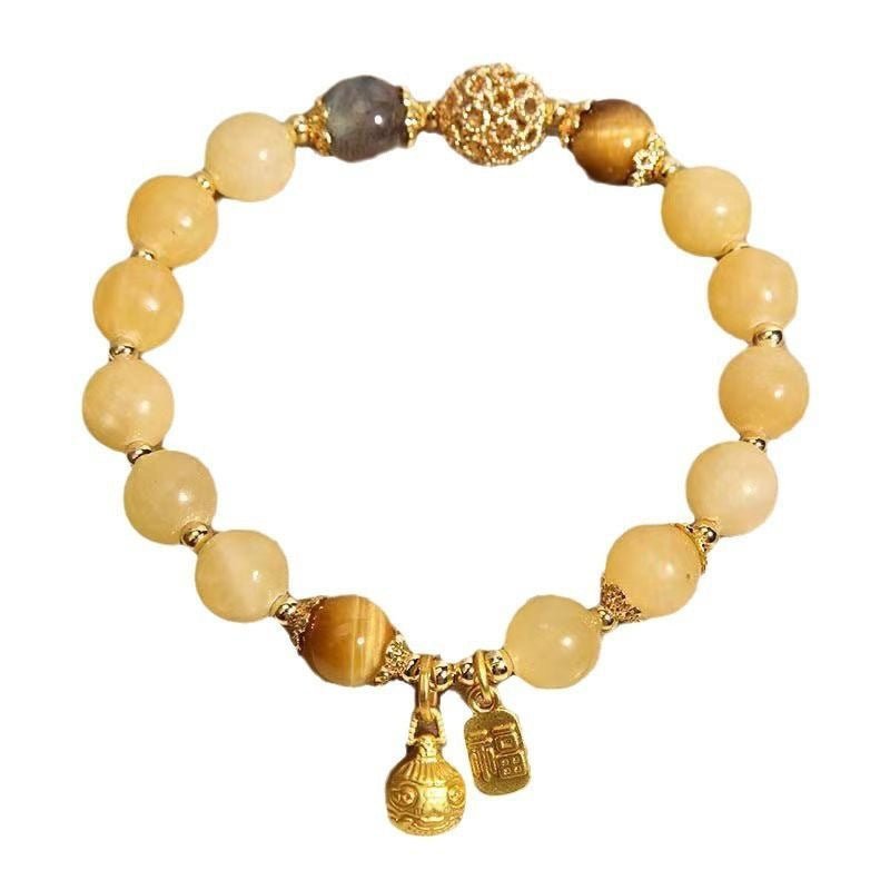 New Style Yellow Crystal Bracelet for Women, High - End Yellow Crystal Pixiu Bracelet for Women, Only Inward Flow, Wealth - Attracting Bracelet for Women - CN Heal Vibe