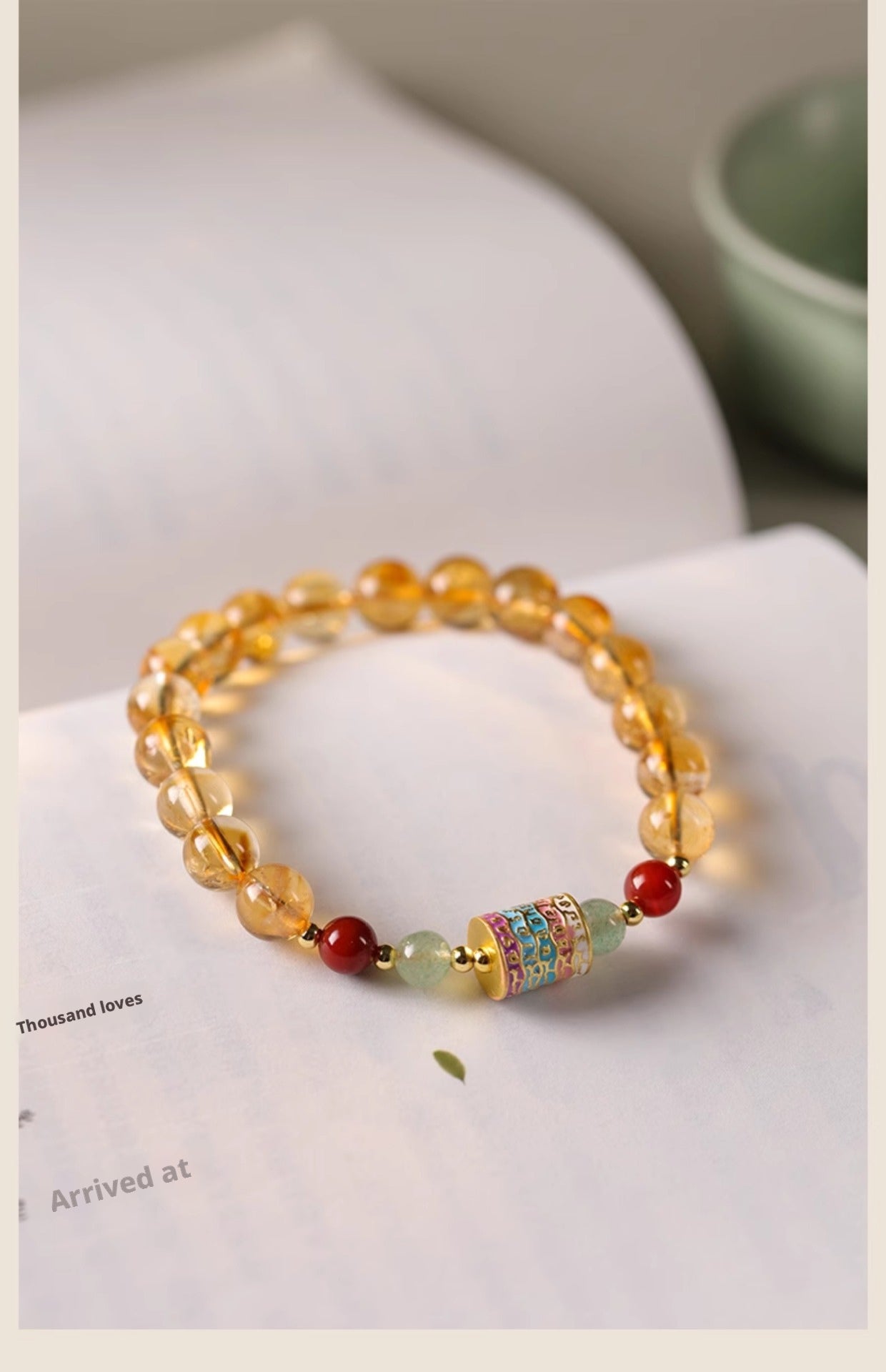 Yellow Crystal Bracelet for Women New Chinese Style Lucky Fortune - CN Heal Vibe