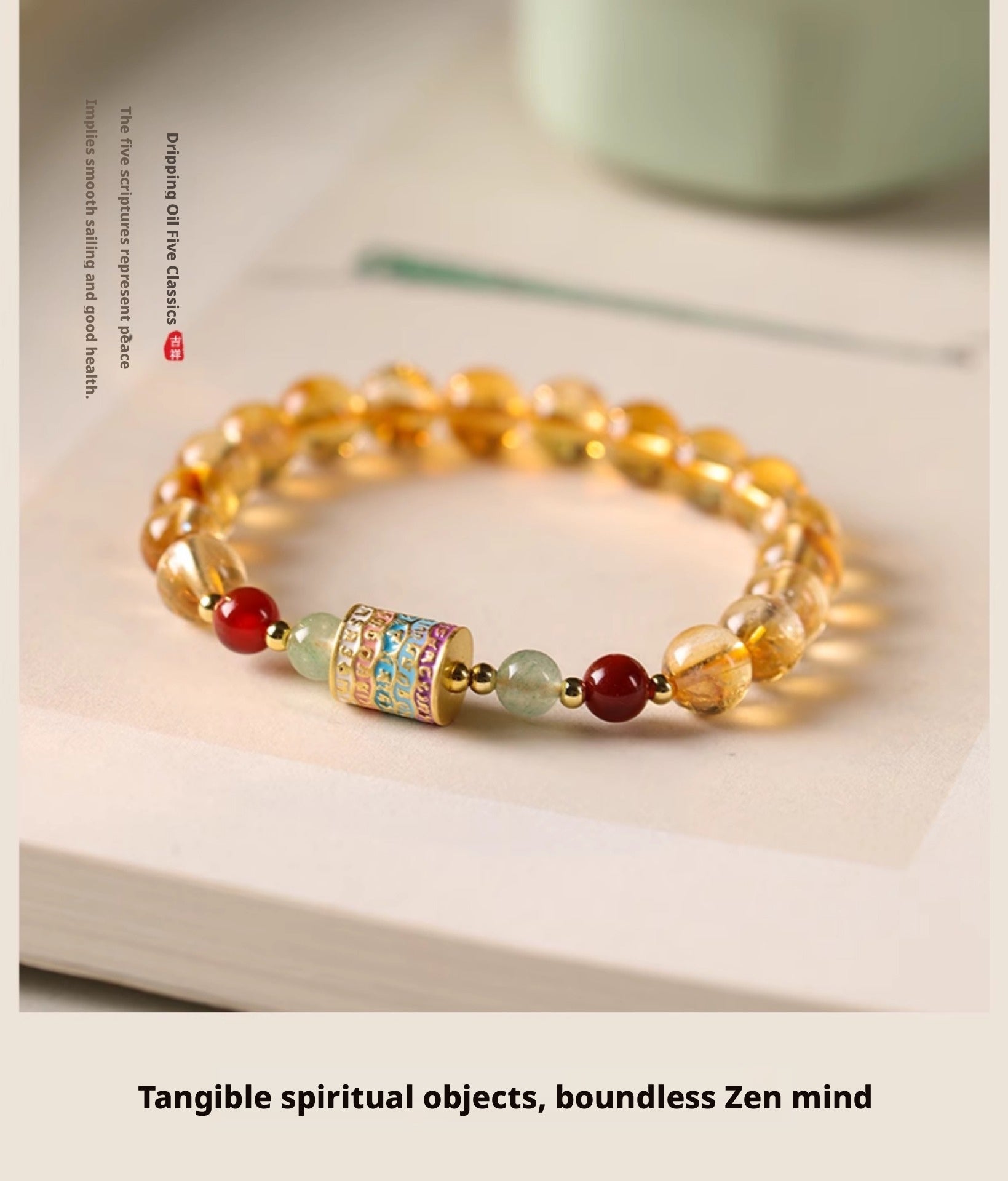 Yellow Crystal Bracelet for Women New Chinese Style Lucky Fortune - CN Heal Vibe