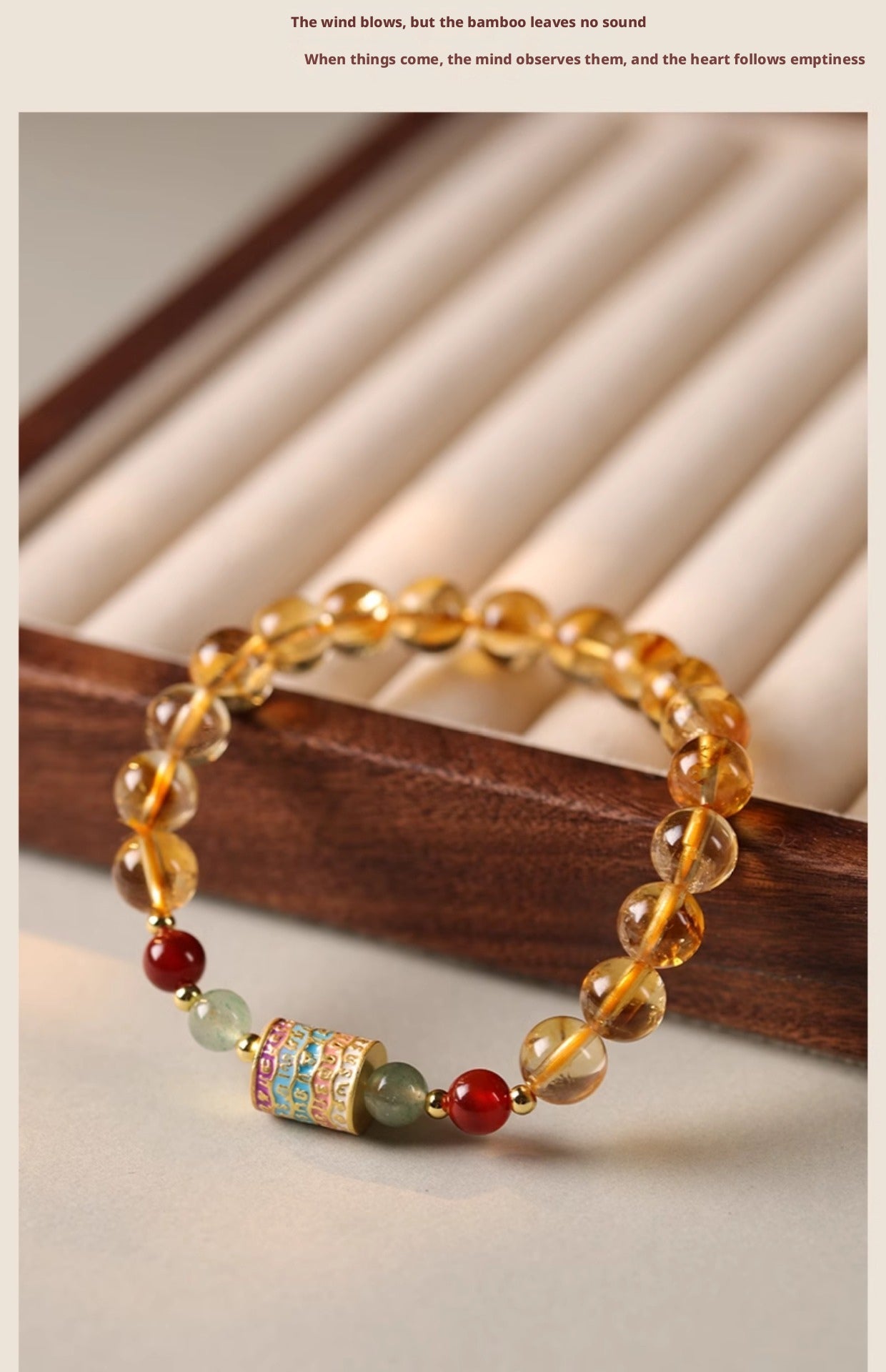 Yellow Crystal Bracelet for Women New Chinese Style Lucky Fortune - CN Heal Vibe