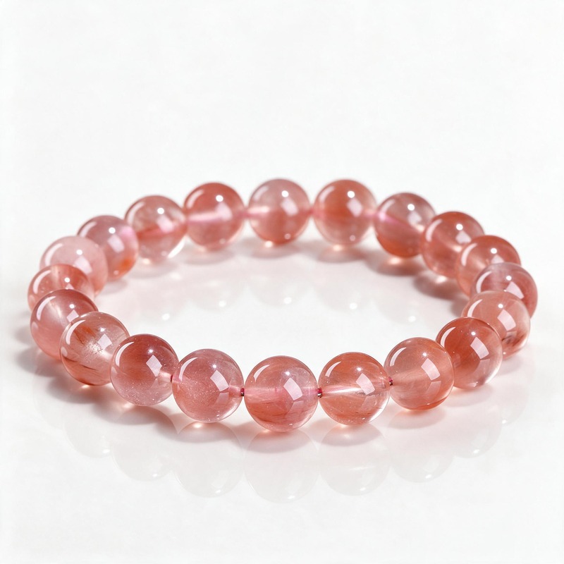 Pink Rutilated Quartz Bracelet – Love & Harmony