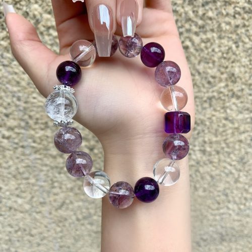 Feng Shui Amethyst Bracelet - Enhance Love Luck & Attract Romantic Energy