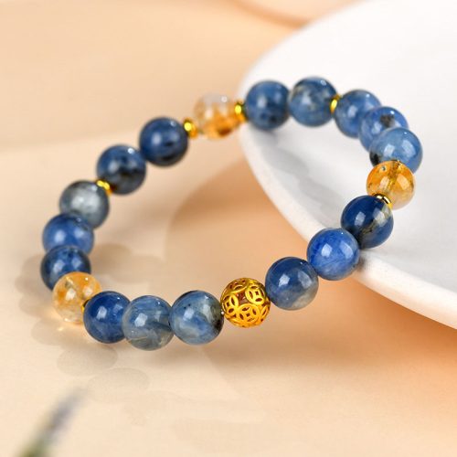 Blue Crystal Feng Shui Energy Bracelet - Boost Communication, Calm Mind & Attract Positive Energy