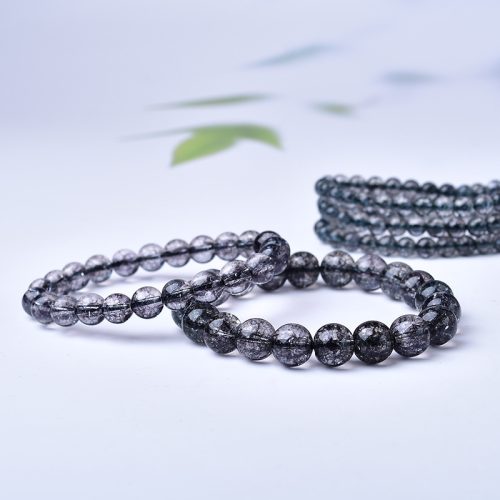 Black Rutilated Crystal Feng Shui Bracelet - Protective Shield of Energy